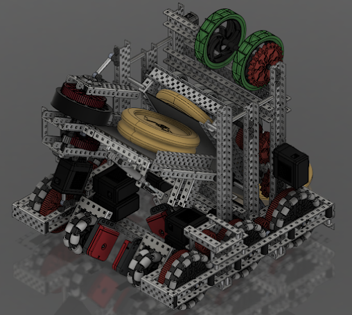 VEX "Over Under" Robot CAD (Back)
