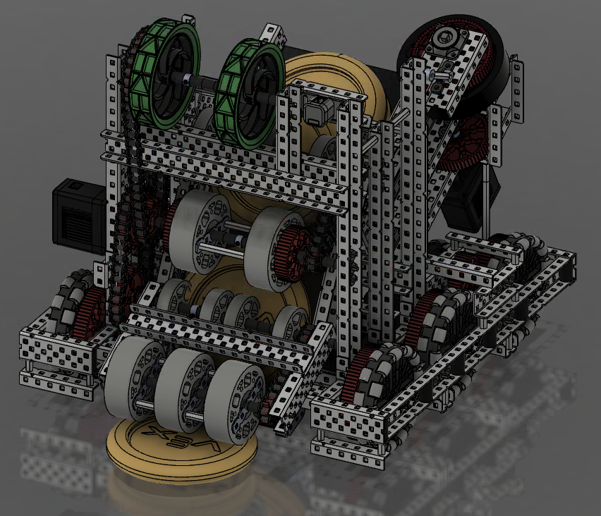 VEX "Over Under" Robot CAD (Front)